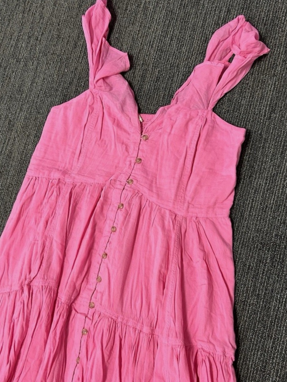 Pilcro Anthropologie Flutter Sleeve Button-Front Maxi Dress LINED - Picture 8 of 9